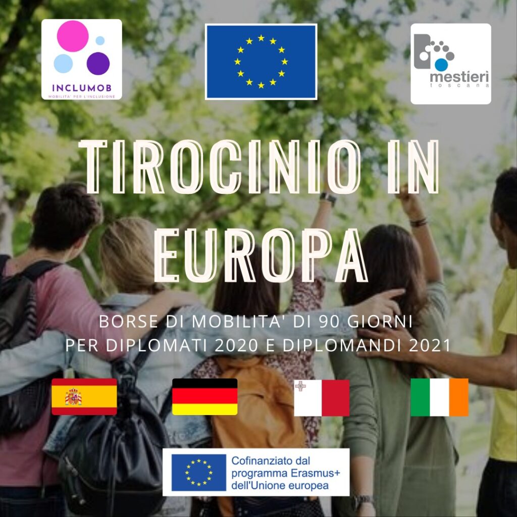 Tirocini in Europa per diplomati 2020 e diplomandi 2021