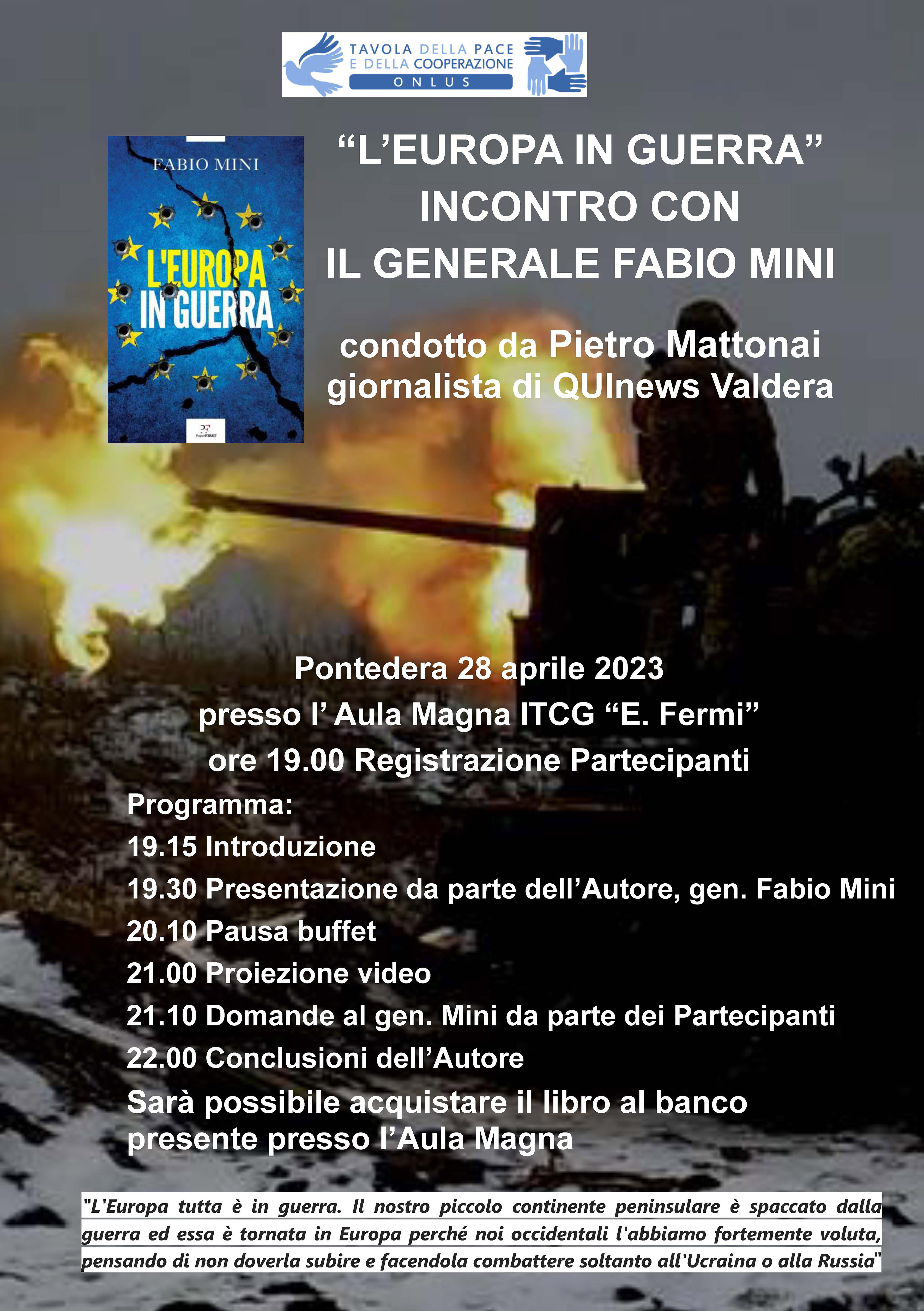 INVITO - incontro col generale Fabio Mini su - l'Europa in guerra 