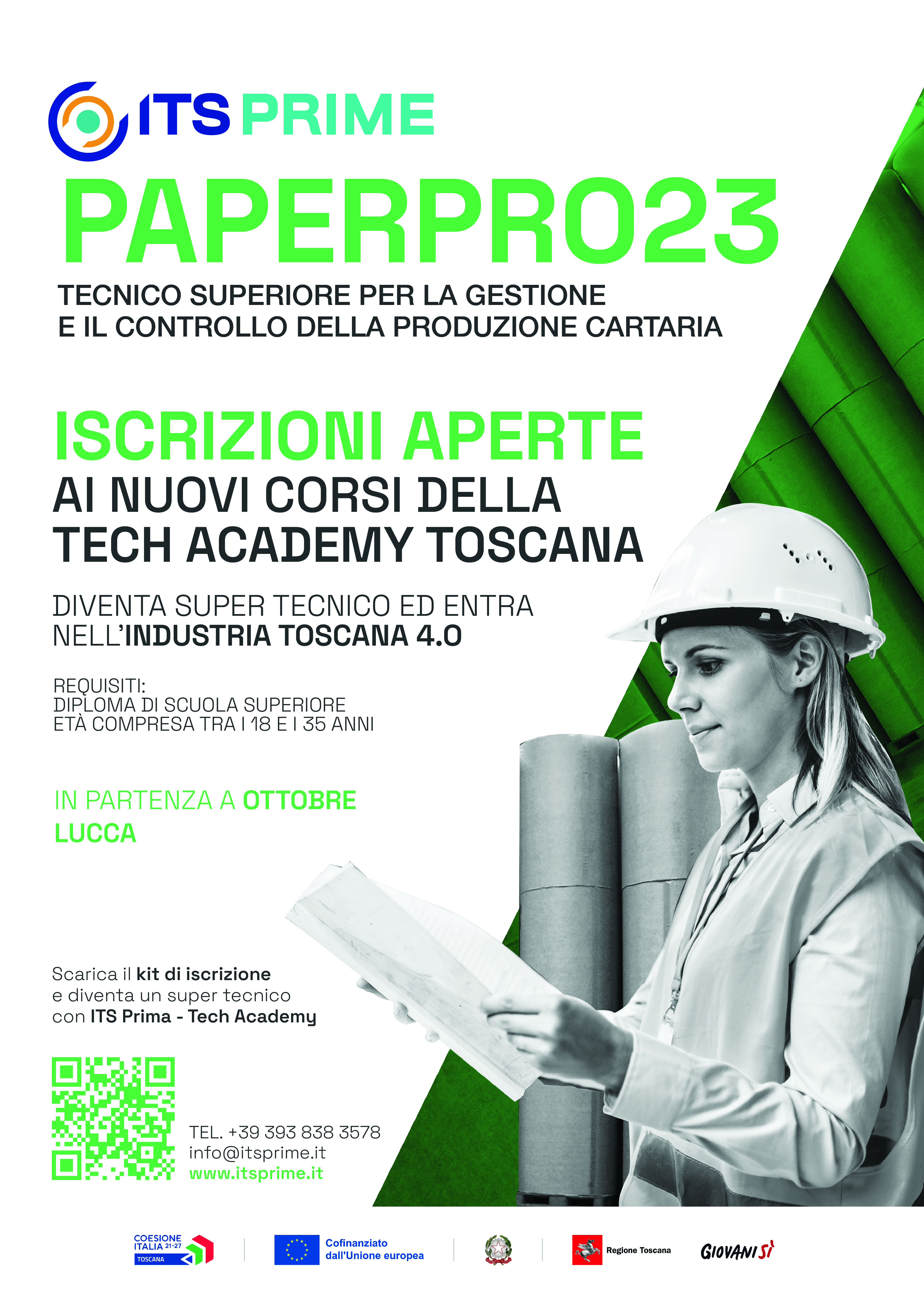 PaperPro23 – Tecnico superiore per la gestione e il controllo della produzione cartaria