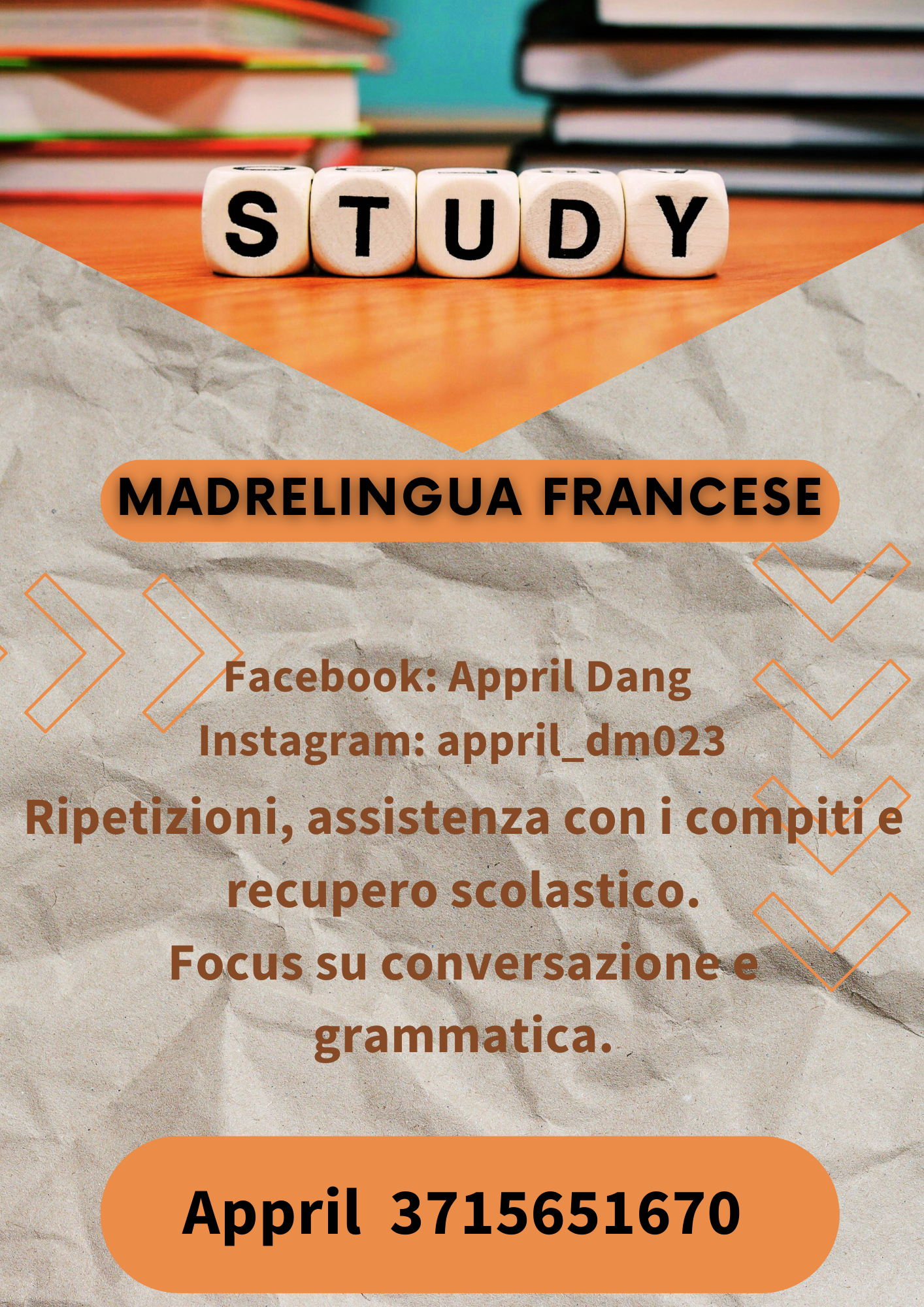 madrelingua Francese disponibile per lezioni 