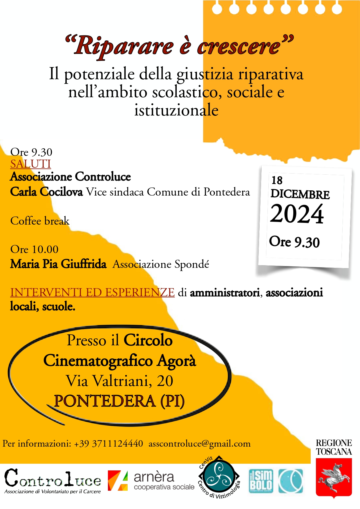 "Riparare è crescere", un'occasione unica per approfondire il tema della giustizia riparativa e il suo ruolo nella costruzione di una società più equa e inclusiva.