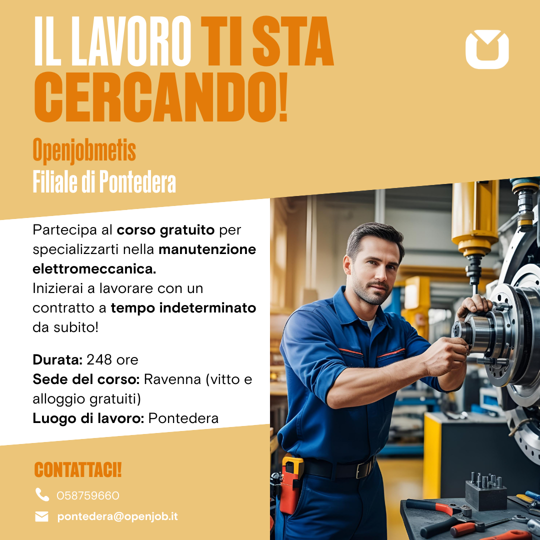 Corso gratuito Manutentore elettromeccanico 