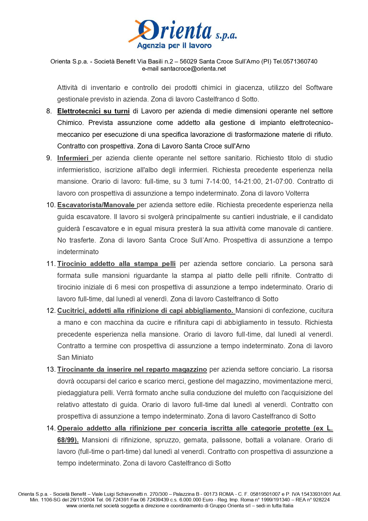 Offerte di lavoro Orienta (pag.2)
