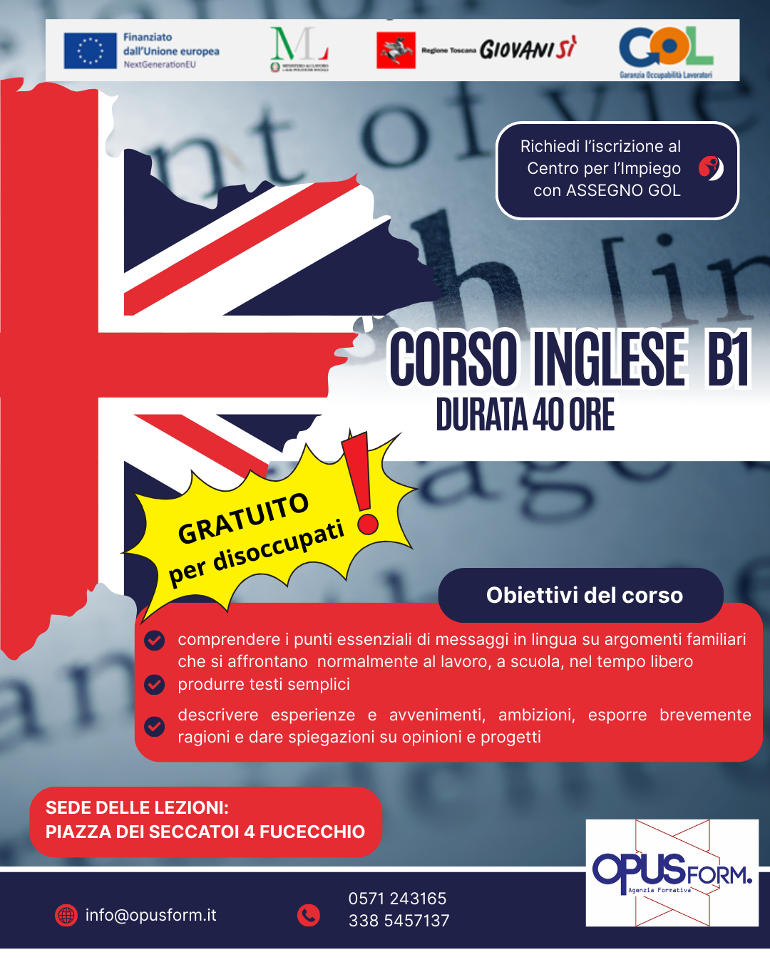 Corsdo gratuito Inglese B1