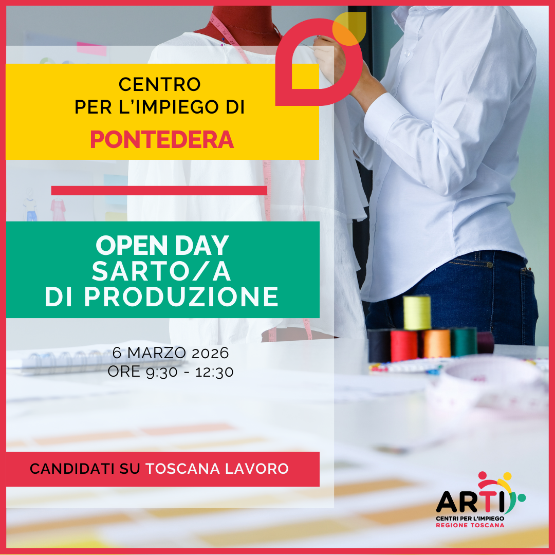 Open Day settore Moda  Centro per l'Impiego di Pontedera.