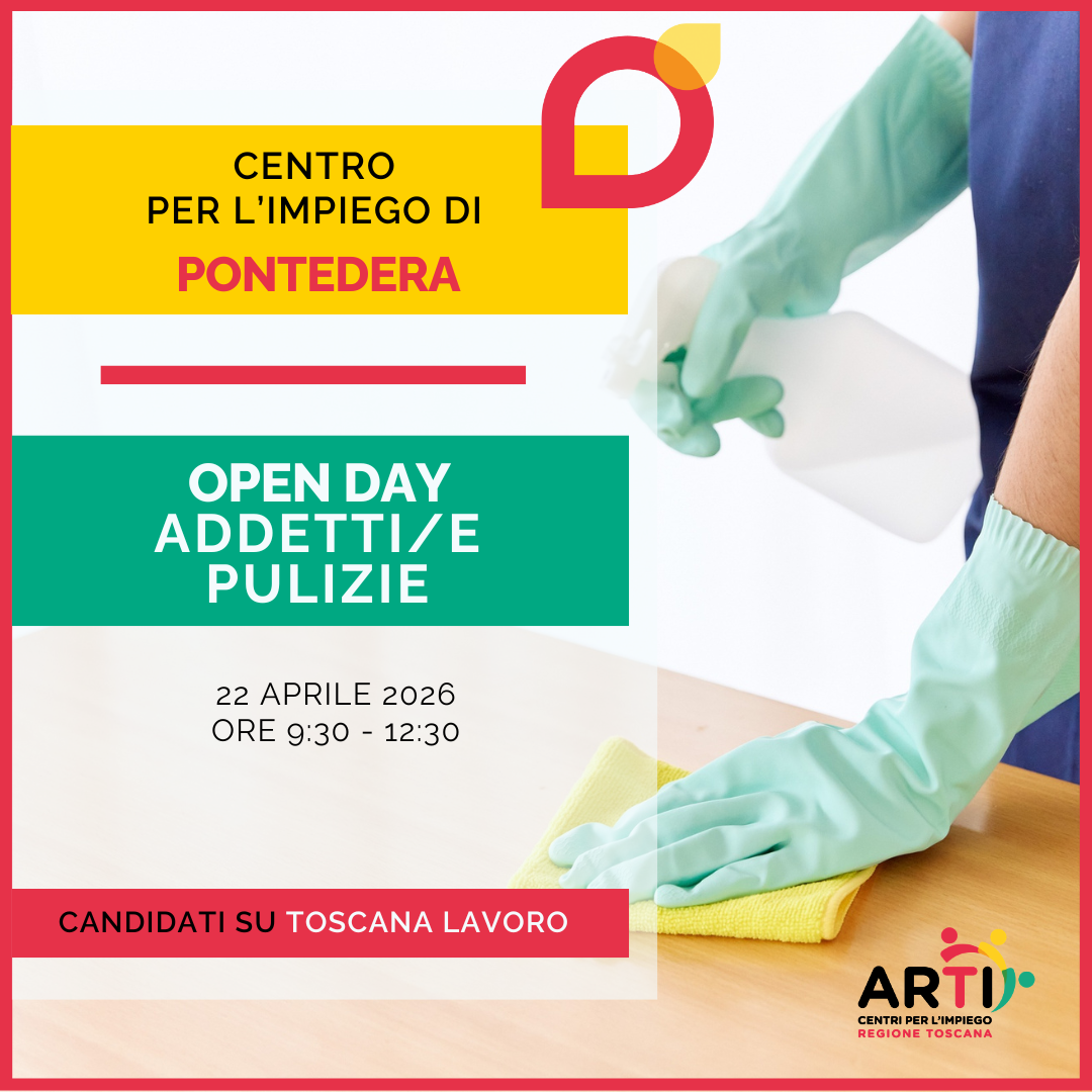 OPEN DAY ADETT* ALLE PULIZIE MERCOLEDI’ 22