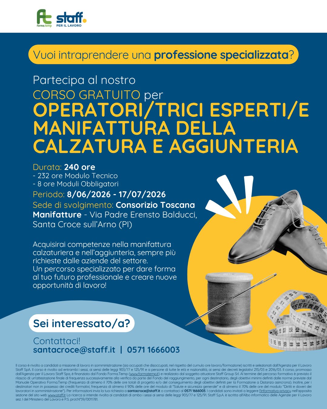  Operatori/trici Esperti/e Manifattura della Calzatura e Aggiunteria: