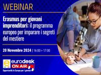 Erasmus per giovani imprenditori: il programma europeo per imparare i segreti del mestiere 20 Novembre 2024 | 16.00-17.00