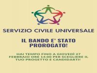 Servizio Civile Universale - Prorogato il bando