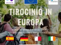 Tirocini in Europa per diplomati 2020 e diplomandi 2021